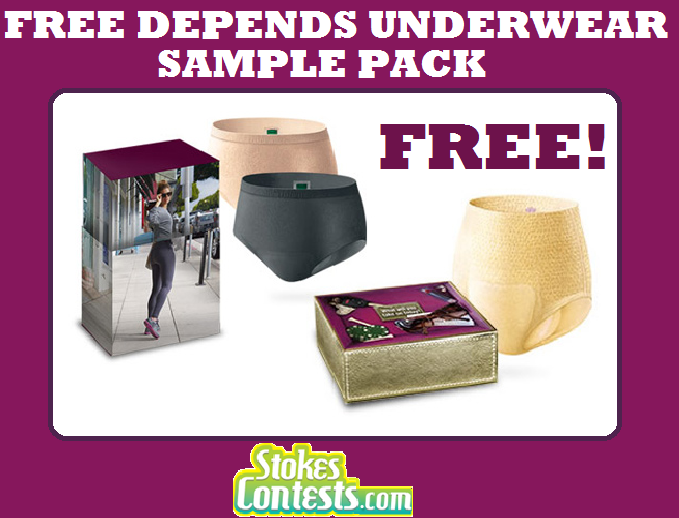 Image FREE Depends Underwear Sample Pack..