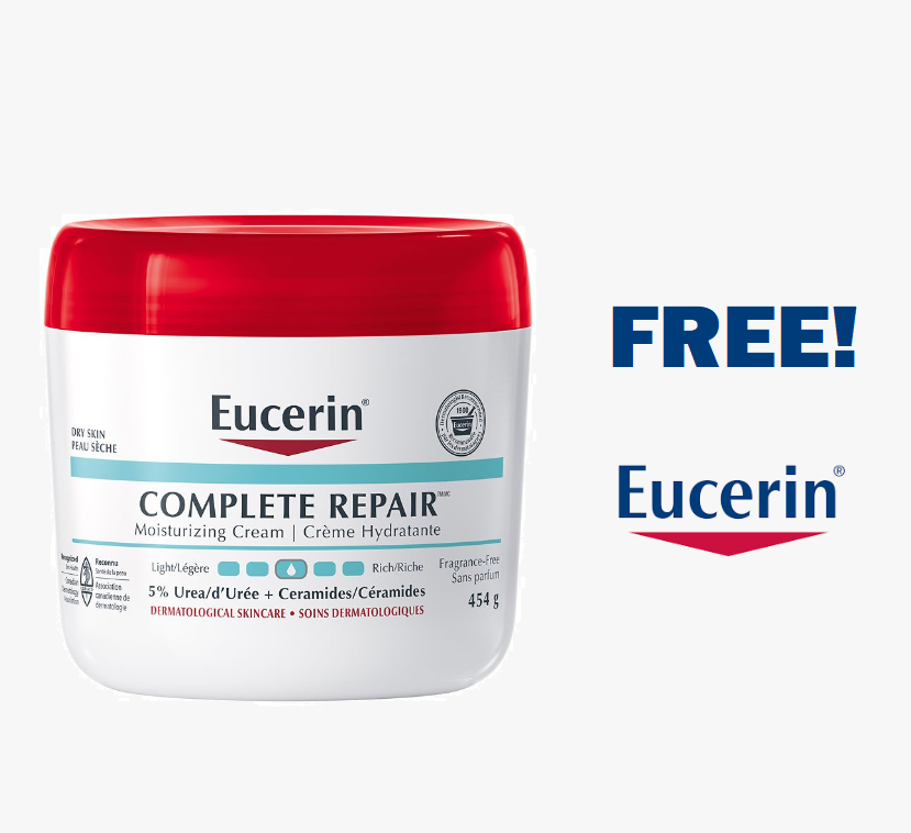 Image FREE Eucerin Complete Repair Moisturizing Cream.