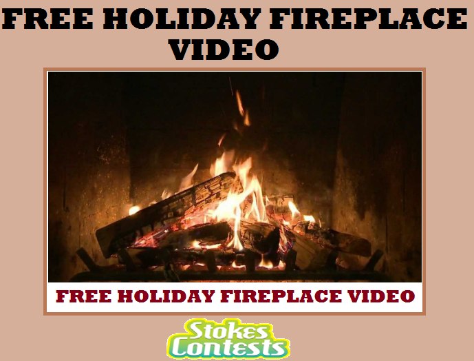 Image FREE Holiday Yule Log Fireplace Video - 10 HRS Crackling Log