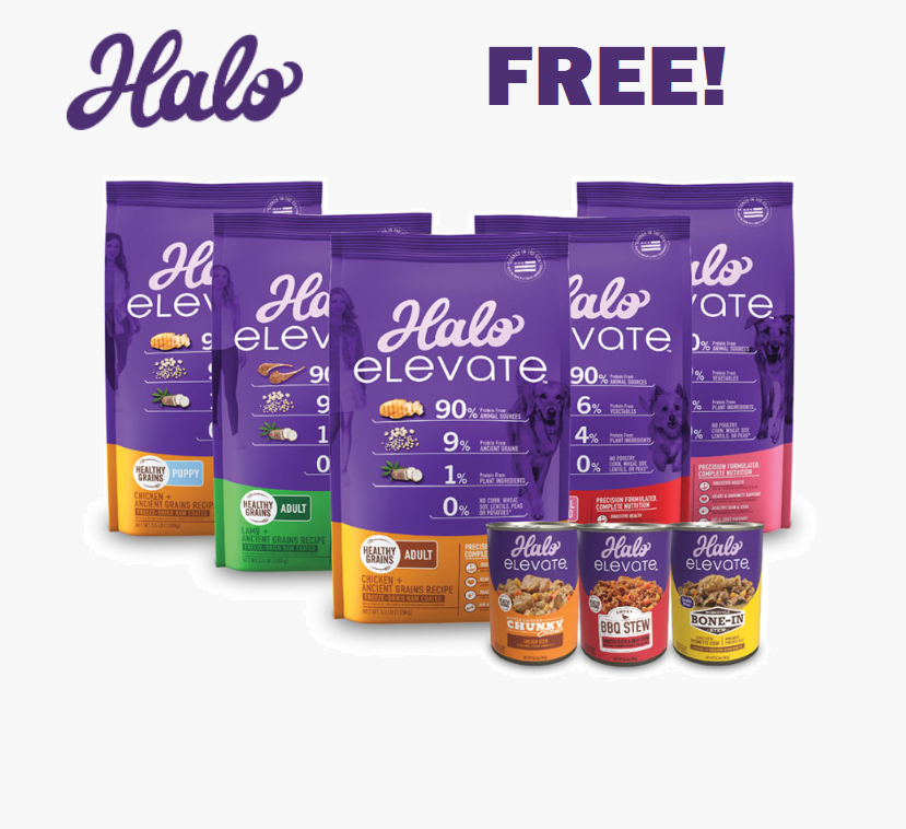 Image FREE Halo Elevate Natural Dog Food.