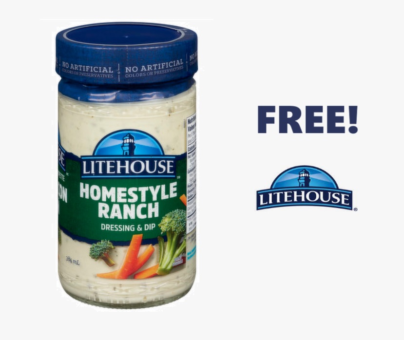 Image FREE Bottle of Litehouse Ranch Dressing! First 1,500 PER DAY!!