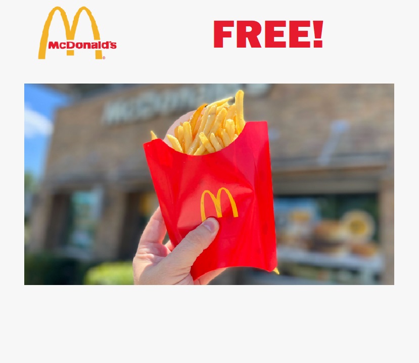 Image FREE Medium Order of Fries at McDonald’s! TODAY ONLY!
