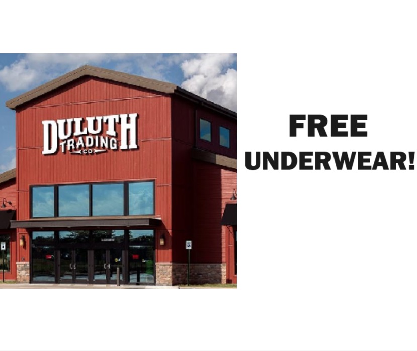 Image FREE Underwear at Duluth Trading Co Stores! TOMORROW!