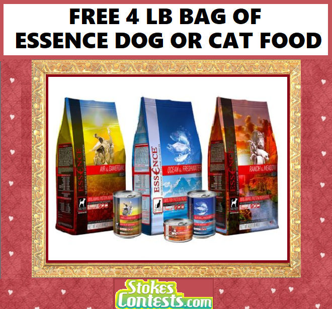 Image FREE 4 LB Bag of Essence Dog or Cat Food & FREE Essence Pet Food Sample