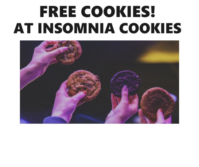 Image FREE Cookie at Insomnia Cookies