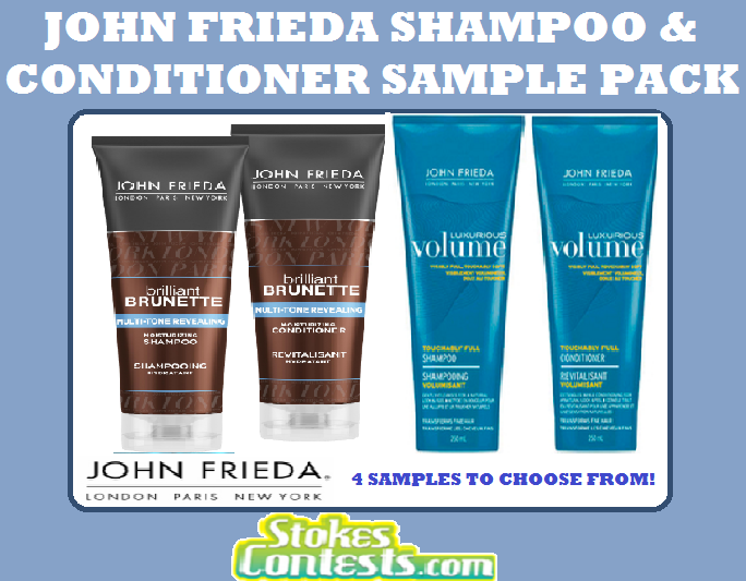 Image John Frieda Shampoo, Conditioner, Hair Treatment Sample Pack