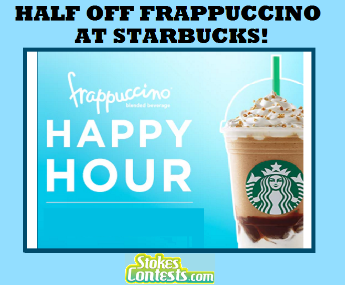 Image 50% OFF Frappuccino at Starbucks! TODAY ONLY!