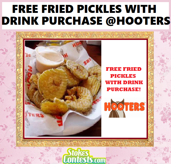 Image FREE Fried Pickles with a Drink Purchase!. 